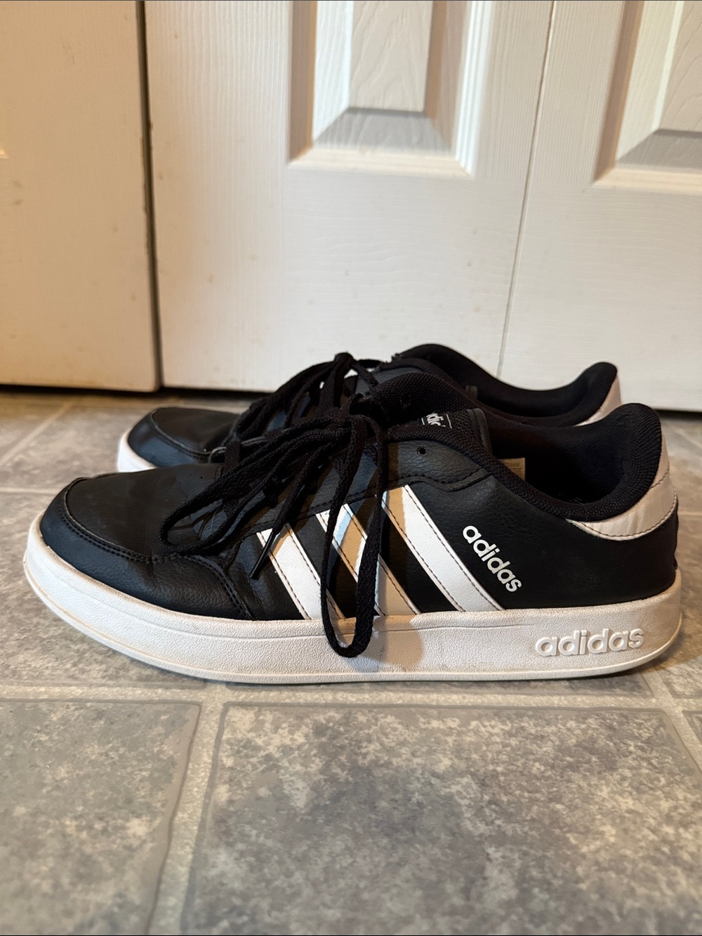adidas Black and White Low-Top Skate Sneakers